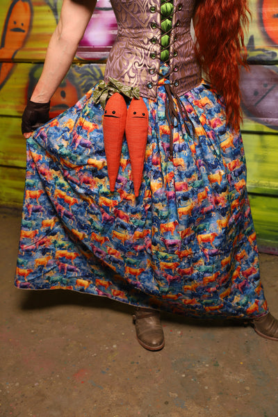 34. Tulip Skirt in Psychedelic Cows - The Hoedown Throwdown Collection