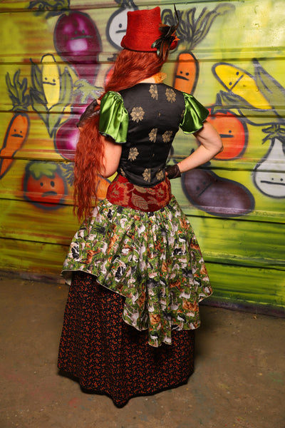 17. Mini Crescent Skirt in Barnyard Menagerie - The Hoedown Throwdown Collection