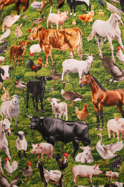 17. Mini Crescent Skirt in Barnyard Menagerie - The Hoedown Throwdown Collection
