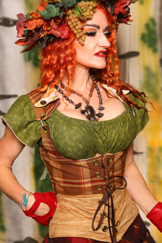 Cropped Dapper Vixen in Harvest Plaid - Harvest & Hayrides Collection