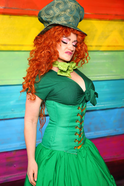 Wench Corset in Kelly Green Waterproof Canvas #69 - The Magically Delicious Collection