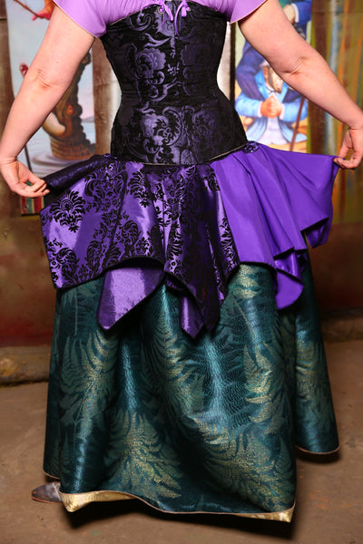 Drawstring Mini Fairy Skirt in Hitchhiking Ghosts Patchwork - "Foolish Mortals Collection"