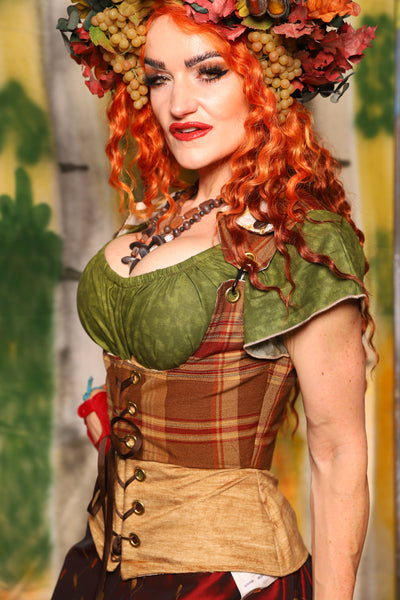 Cropped Dapper Vixen in Harvest Plaid - Harvest & Hayrides Collection