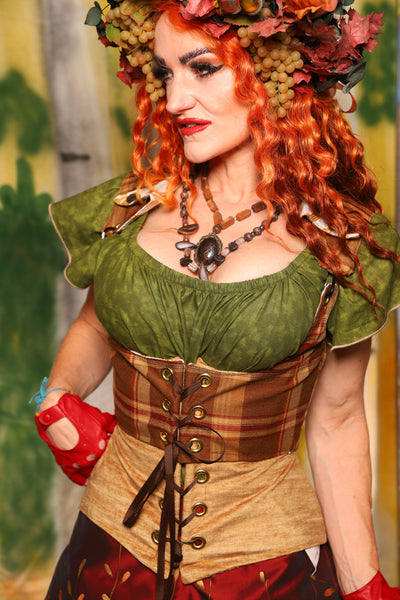 Cropped Dapper Vixen in Harvest Plaid - Harvest & Hayrides Collection