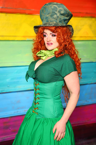 Wench Corset in Kelly Green Waterproof Canvas #69 - The Magically Delicious Collection