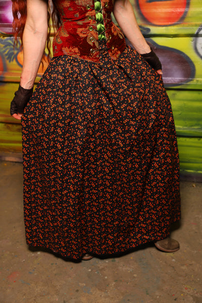 32. Tulip Skirt in Ditsy Tomato Vines - The Hoedown Throwdown Collection