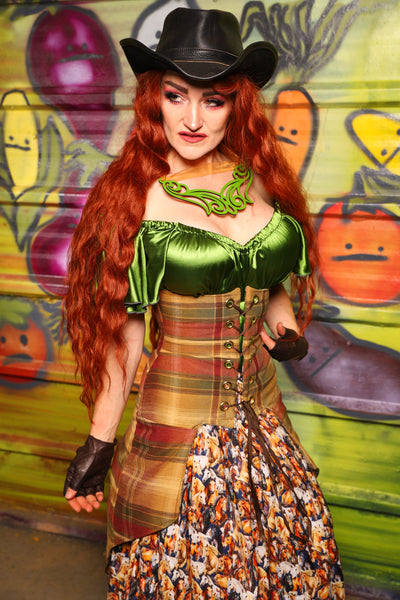 29. Petite Siren Underbust w/pockets in Cider Mill Plaid - The Hoedown Throwdown Collection