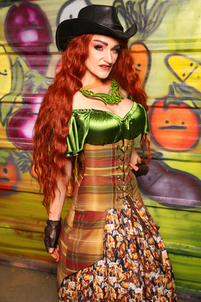 29. Petite Siren Underbust w/pockets in Cider Mill Plaid - The Hoedown Throwdown Collection