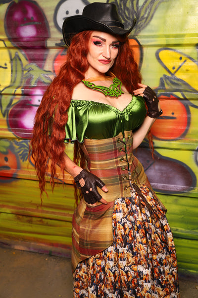 29. Petite Siren Underbust w/pockets in Cider Mill Plaid - The Hoedown Throwdown Collection