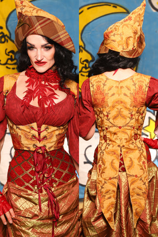 Tailed Cropped Vixen in Cornbread Floral - The Goldenberry Collection