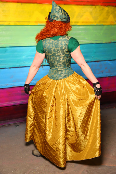 Tulip Skirt in Gold Pintuck #64 - The Magically Delicious Collection