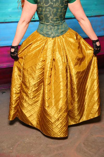 Tulip Skirt in Gold Pintuck #64 - The Magically Delicious Collection