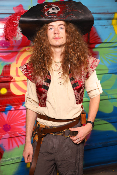 Marauder Vest in Cranberry Damask - Day 13 of "Celebrating 22 Years  of Damsel"