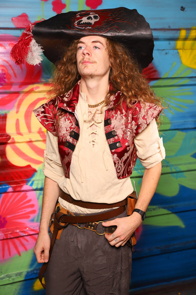 Marauder Vest in Cranberry Damask - Day 13 of "Celebrating 22 Years  of Damsel"