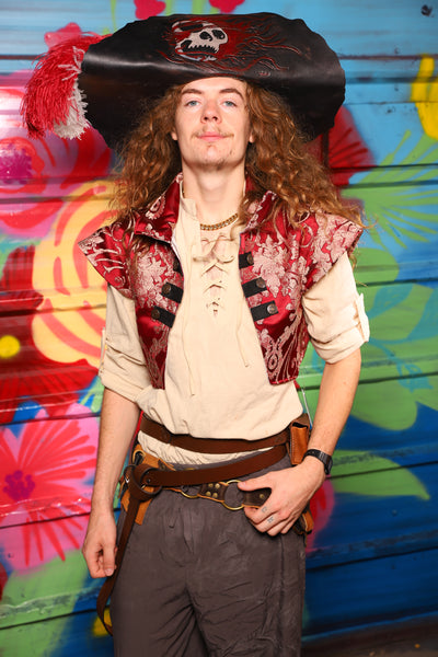 Marauder Vest in Cranberry Damask - Day 13 of "Celebrating 22 Years  of Damsel"