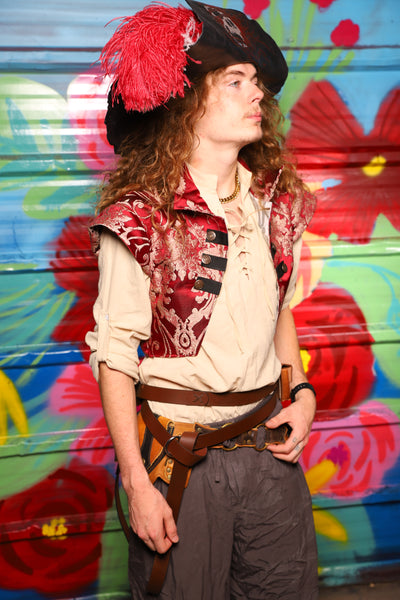 Marauder Vest in Cranberry Damask - Day 13 of "Celebrating 22 Years  of Damsel"