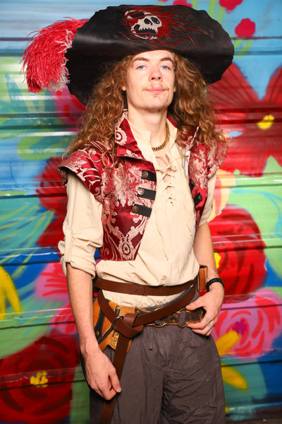 Marauder Vest in Cranberry Damask - Day 13 of "Celebrating 22 Years  of Damsel"