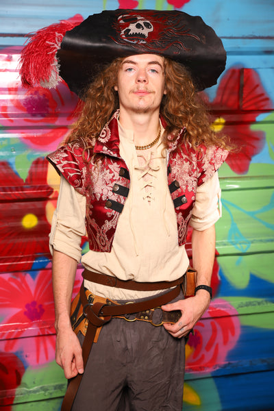 Marauder Vest in Cranberry Damask - Day 13 of "Celebrating 22 Years  of Damsel"