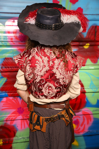 Marauder Vest in Cranberry Damask - Day 13 of "Celebrating 22 Years  of Damsel"