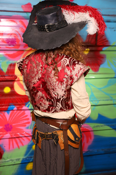 Marauder Vest in Cranberry Damask - Day 13 of "Celebrating 22 Years  of Damsel"