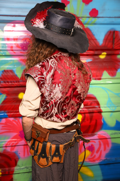 Marauder Vest in Cranberry Damask - Day 13 of "Celebrating 22 Years  of Damsel"