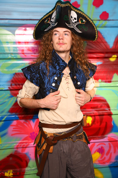 Marauder Vest in Black & Blue Medallion - Day 13 of "Celebrating 22 Years  of Damsel"