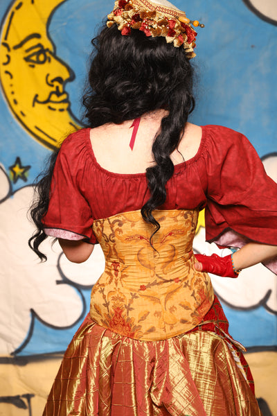 Petite Wench in Cornbread Floral - The Goldenberry Collection