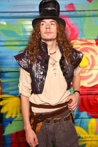 Marauder Vest in Plum & Silver Medallion - Day 13 of "Celebrating 22 Years  of Damsel"
