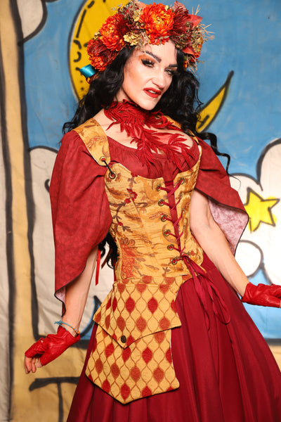 Maiden Bodice in Cornbread Floral - The Goldenberry Collection