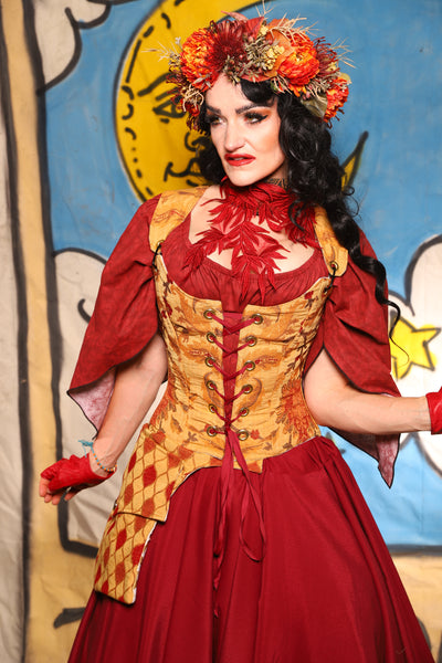 Maiden Bodice in Cornbread Floral - The Goldenberry Collection