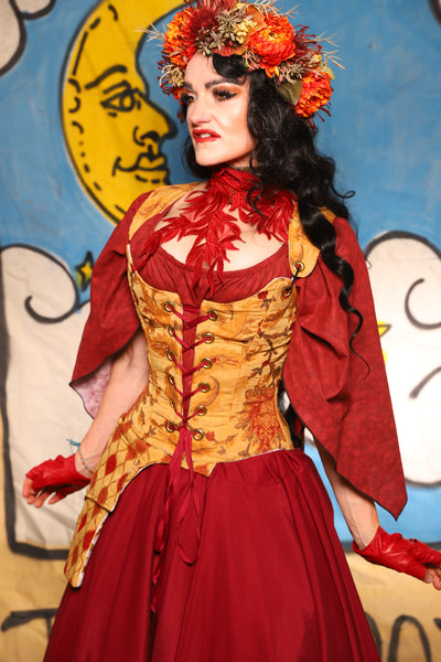 Maiden Bodice in Cornbread Floral - The Goldenberry Collection