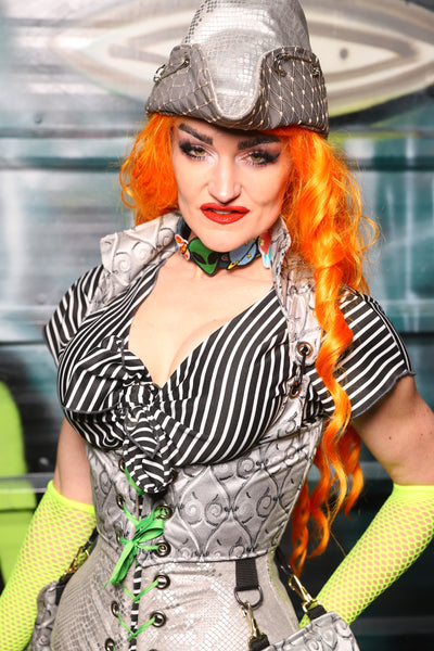 Cropped Vixen w/POCKETS in Phantom Freakshow Jacquard - The Gilded Galaxy Collection