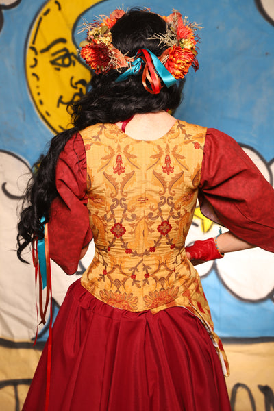 Maiden Bodice in Cornbread Floral - The Goldenberry Collection