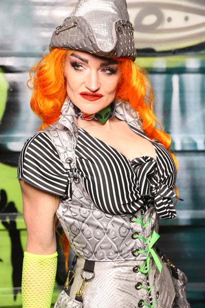 Cropped Vixen w/POCKETS in Phantom Freakshow Jacquard - The Gilded Galaxy Collection