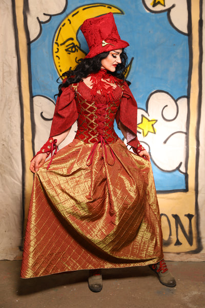 Tulip Skirt in Sunrise Pintuck - The Goldenberry Collection