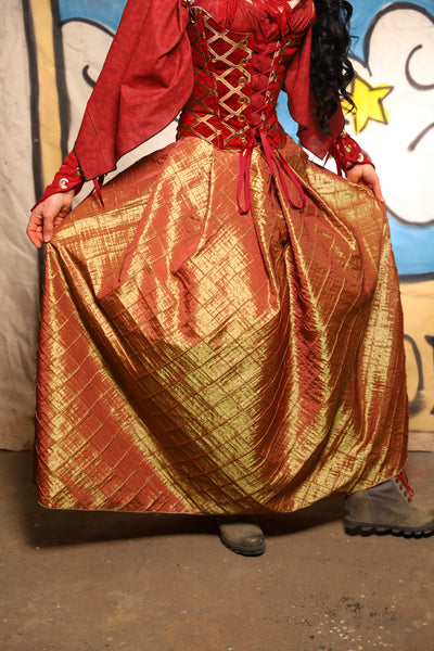 Tulip Skirt in Sunrise Pintuck - The Goldenberry Collection