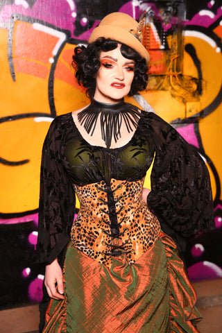 Wench Corset in Cheetah Upholstery -"The Golden Opportunity" Collection -#50