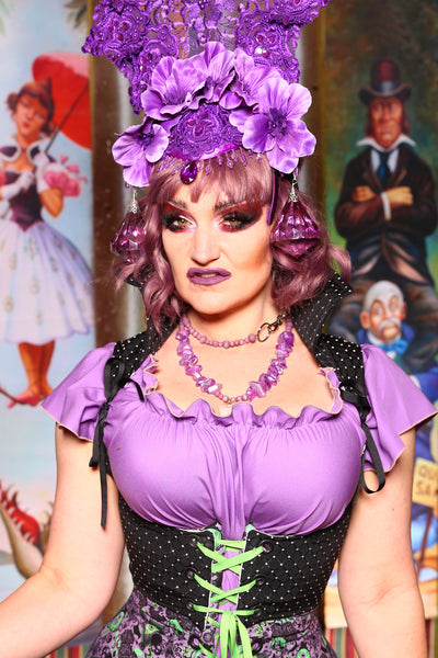 Cropped Villain Vixen in Domino Dot - "Foolish Mortals Collection"