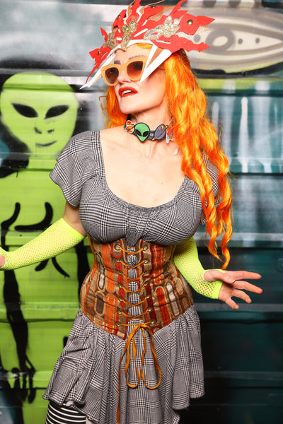 Wench Underbust Corset in Meteor Lounge - The Gilded Galaxy Collection