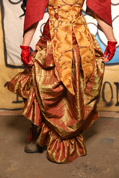 Swoon Skirt in Sunrise Pintuck - The Goldenberry Collection