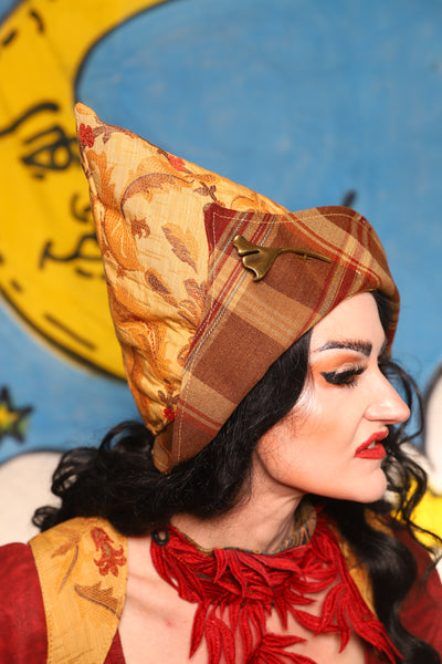 Crooked Point Hat in Cornbread Floral - The Goldenberry Collection