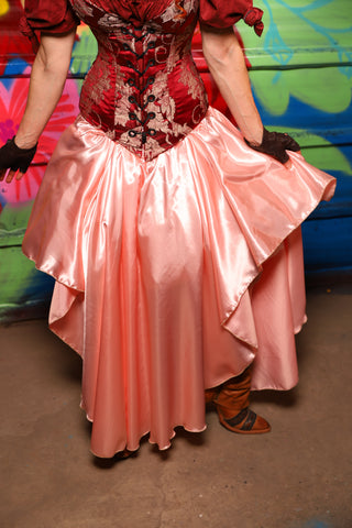 Crescent Skirt in Pearl Pink Satin - Day 15 of "Celebrating 22 Years of Damsel"