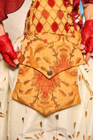 Huge Bleeping Hip Pouch in Cornbread Floral - The Goldenberry Collection