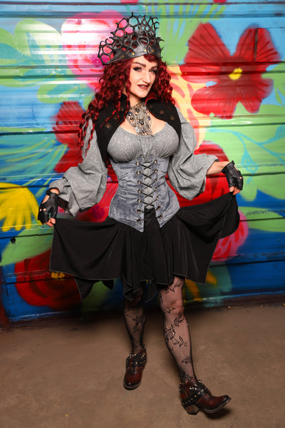 Mini Fairy Skirt in Black Soft Rayon - Day 17 of "Celebrating 22 Years of Damsel"