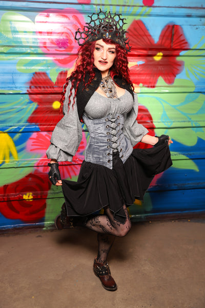 Mini Fairy Skirt in Black Soft Rayon - Day 17 of "Celebrating 22 Years of Damsel"