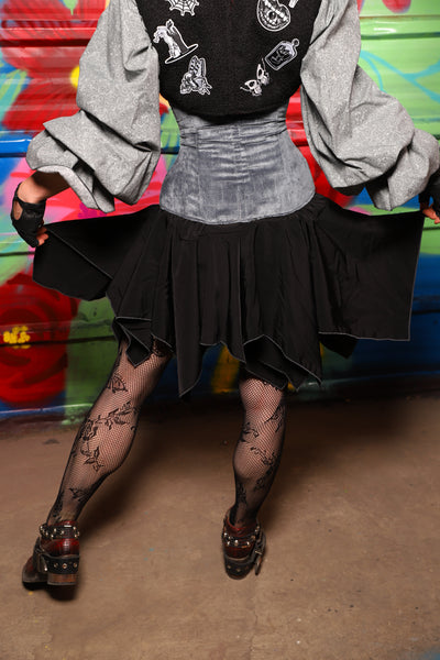 Mini Fairy Skirt in Black Soft Rayon - Day 17 of "Celebrating 22 Years of Damsel"