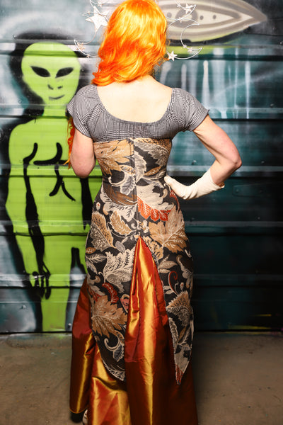 Siren Underbust Corset in Gilded Foliage - The Gilded Galaxy Collection