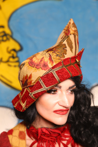 Crooked Point Hat in Hearth Floral - The Goldenberry Collection