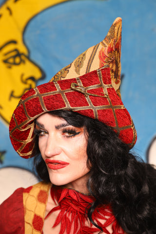 Crooked Point Hat in Hearth Floral - The Goldenberry Collection