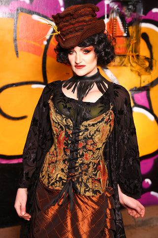 Crossfire Corset in Francesca Tapestry- "The Golden Opportunity" Collection - #10
